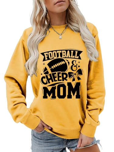Football and Cheer Mom Sweatshirt for Women Cheerleading Team Shirt Football Season Game Day Cheer Hoodie