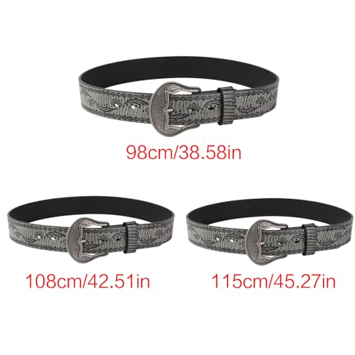 Vintage Waist Belt Carved Floral Buckle Waist Belt PU Wide Belt Adjustable Coat Dress Ladies Wide Formal Waistband Cowboy Bel4