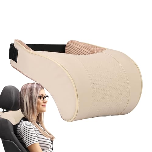 Cojín cervical para coche, almohada para reposacabezas de vehículos ergonómicos | Almohada trasera de espuma viscoelástica para viajes Carr, viajes largos y cómodos asientos