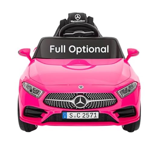 BABYCAR Mercedes elettrica per Bambini CLS 350 AMG 12V FULL OPTIONAL - Macchina elettrica per bambini con Licenza Ufficiale Sedile in Pelle, Telecomando Porte Apribili ed MP3 (Rosa)