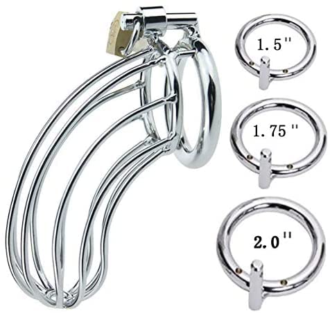 jinshang 3 cages avec serrures de différentes tailles en acier inoxydable respirant (40 + 45 + 55 mm) Cover