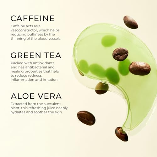 Yepoda The Depuff Eyespresso, abschwellende Augenpads mit Koffein & grünem Tee. Reduzieren Schwellungen & revitalisieren die Augenpartie. Vegan, koreanisch, für alle Hauttypen. 60 St / 90 g