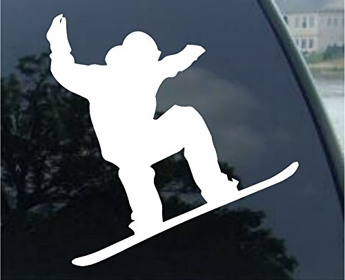 SoCoolDesign Snowboarder Jumping Silhouette Car Window Vinyl Decal Sticker 6'...