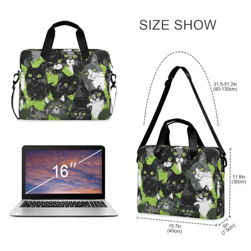 Funda para portátil 15.6" con asa y correa verde miniatura 5