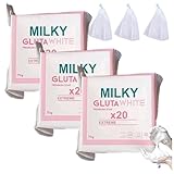 Milky Gluta ????? Soap 20x, 70g Glutamilk ????????? Soap, Milkygluta ????? Bar Soaps, Premium ??????????? Soaps for Face & Body, Deep Cleanse, Exfoliate (3PCS)
