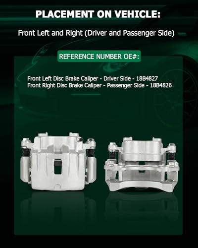 Image of SCITOO Front Brake Calipers With Bracket 18B4826 18B4827 Compatible For Jeep For Grand Cherokee 1999-2004