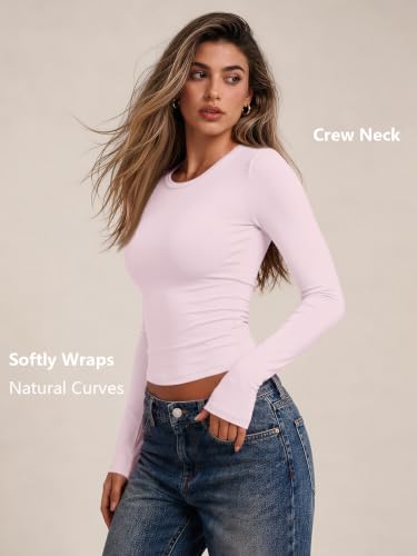 Image of Trendy Queen Womens Long Sleeve T Shirts Fall Fashion Basic Y2K Tops 2026