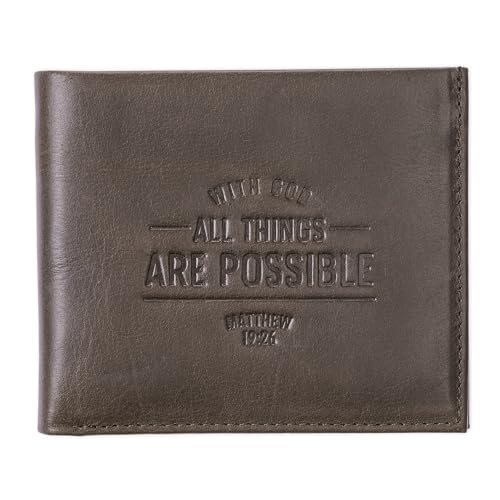 Leather Scripture Wallet for Men