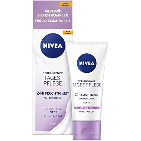 NIVEA Beruhigende Tagespflege 24h Feuchtigkeit Sensible Haut LSF 15 oh Cover