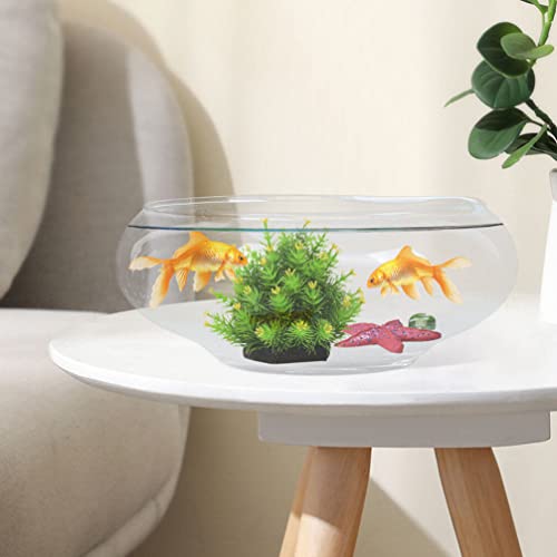 Image of BESPORTBLE Clear Fish Bowl Vase Bubble Bowl Wide Mouth Flower Vase Round Shallow Planter Terrarium Aquatic Plant Pot Daffodil Pot Hydroponic Planter Fish Tank Bowl
