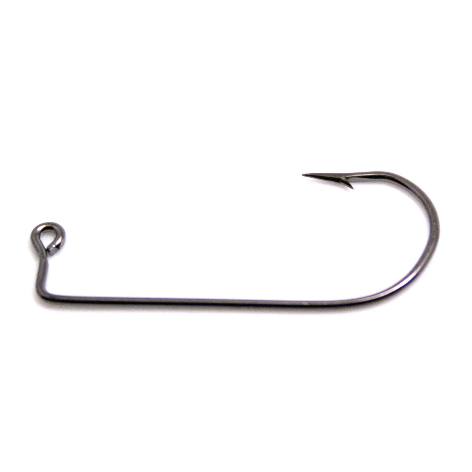 Eagle Claw Haken 100er Pack 100 Stück Adlerkralle Haken 4/0, Modell 570BP Schwarz - Für Gummiköder Und Vorrichtungen, Freshwater Hook Lego