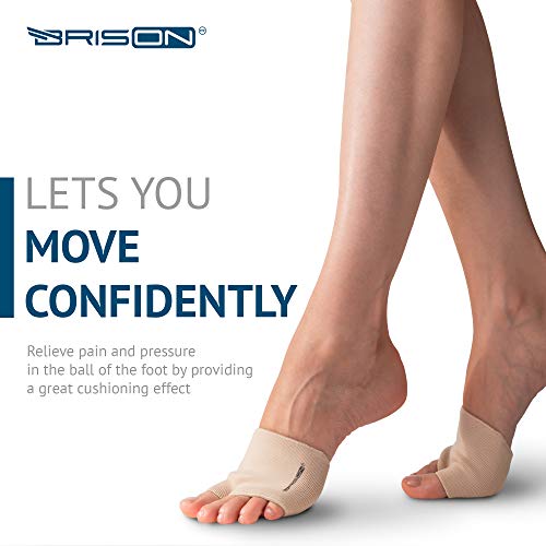 Fabric Metatarsal Pads - Ball of Foot Cushions Support Sleeves Burning Sensations Forefoot Blisters Metatarsalgia Pain Relief Foot Health Care Tight Fitting Feet - Gel Pads for Men Women - 3 Packs - Thumbnail 3