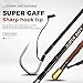 TRHUNTER Carbon Fiber Fishing Gaff Saltwater Fish Gaff with S316 Stainless Steel Fishing Hook (Brown Gaff - 4'8'' - 4'' Hook)