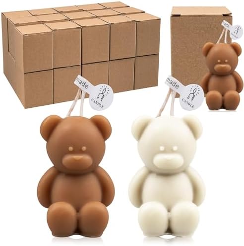 30 Pcs Bear Baby Shower Candle Favors Bear Baby Shower Favors for Guest BearParty Favor BabyShower Candles Bulk for Gifts PartyFavor Decorations