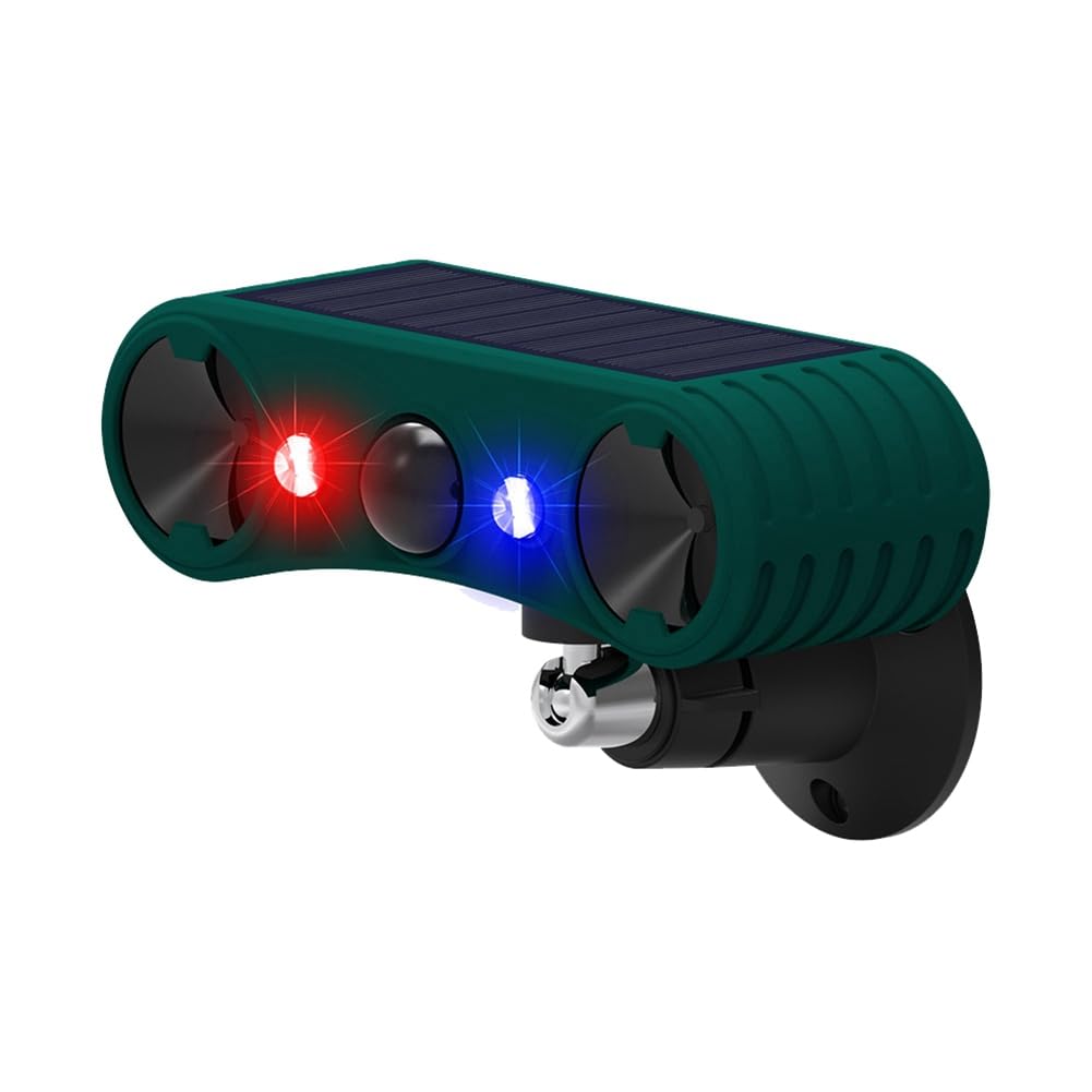 Jeenuuder Light Upgraded Solar Alarm Animal Repeller Solar Animal Repeller Infrared Sensor Sound And Alarm To Scare Wild Boars And Expel Weasels