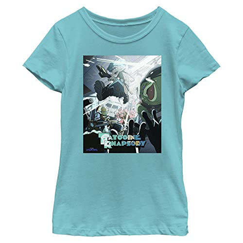 T-shirt Star Wars fille coupe confortable anti-irritation bleu Tahiti taille XS