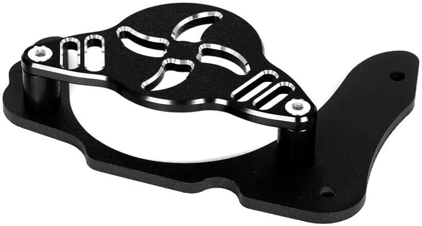 DR650 Front Sprocket Guard Compatible with DR 650 DR650S DR650SE 1996-2024 CNC 3D Carving Motorcycle Chain Guard Cover Protective Shell (Black)