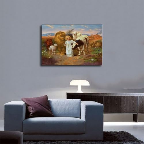 Impression sur toile Peace William Strutt cadre suspendu salon de 40 cm - 5