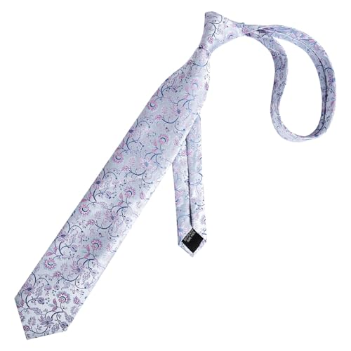 Image of Alizeal Mens 3.15inches Leaf Flower Pattern Tie Set | Floral Pattern Pocket Square Perfect for Fall Winter Business and Holiday Events