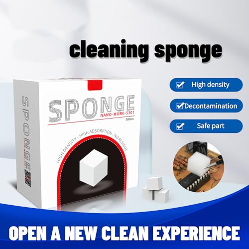 Kaisiking Nano-Cleaning Sponge for Soldering, Electronics Repair, 500pcs Mini Cleaning Sponge Blocks for Electronics Circuit Board Phone Camera Cleaning - Thumbnail 6