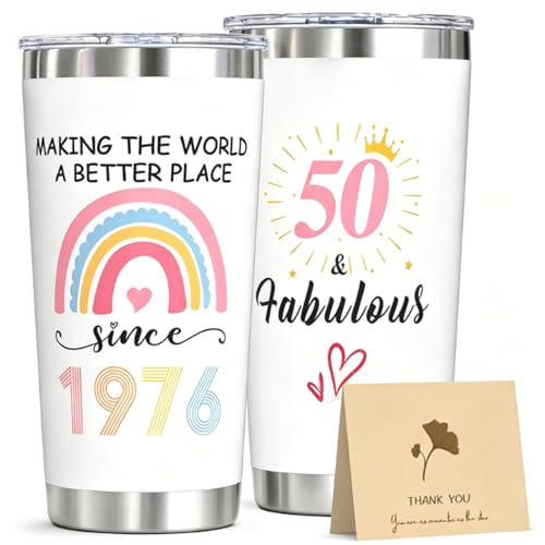 VAKAROTK 50th Birthday Gifts For Women - 50th Birthday Decorations