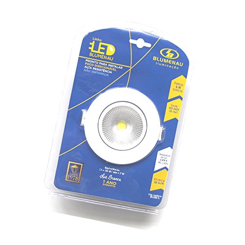 Spot Slim LED Emb Red PBT e PC Bivolt 6W 6.500K - Branco