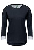 cecil longshirt Cecil Langarmshirt mit Double Face Optik und abgerundetem Bund