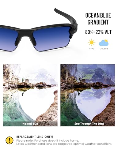 Image of BLAZERBUCK Anti Salt Replacement Lenses & Sock Kit for Oakley Flak 2.0 XL OO9188 Sunglasses