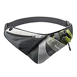 YUOTO Waist Pack with Water Bottle Holder for Running Walking Hiking Runners Hydration Belt Fanny Pack fit Maximum 27oz and iPhone 8 Plus Men Women Grey