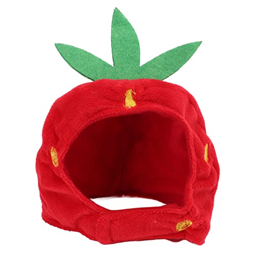 Sombrero disfraz fresa para mascota tamaño ajustable miniatura 2