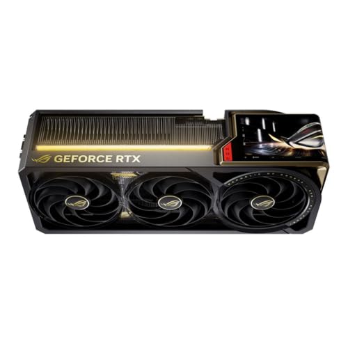 Image of ASUS ROG Astral GeForce RTX 5090 Edition 20 OC Quad-Fan Gaming Graphics Card, 32GB GDDR7, PCIe 5.0, Detachable Curved AMOLED Display, Liquid Metal & Vapor Chamber Cooling, Black