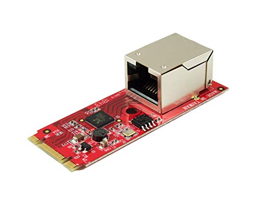 Ableconn M2NW107BM M.2 Gigabit Ethernet Module (Right Angle RJ-45) - GigaLAN 1000BASE-T PCIe x1 M.2 B-M Key