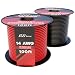 14 Gauge Copper Clad Aluminum CCA Flexible Low Voltage Primary Wire in 100 ft Roll Red Black Combo (200 Feet Total) for Car Audio Video 12 Volt Trailer Harness Wiring (Also Available in 16 Guage)