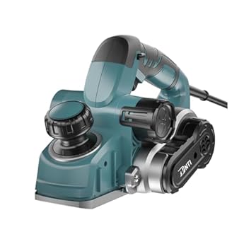 Foto di DNTI pialla per legno elettrica Pialletto Elettrico Tensione 220-240 V Potenza 1050 W Giri Min 15000 Largh Pialla 82 Mm, Profondità Asportazione 4 Mm per la Lavorazione del Legno, Rifilatura(58219)