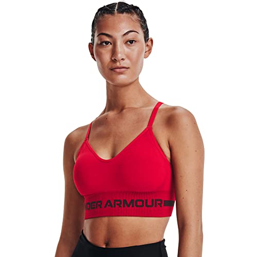 Under Armour Women's Seamless Low Impact Long Heather Bra , Red (600)/Black , X-Large #TOP20