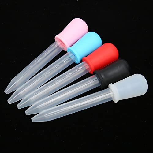 Salud, Office Product 5 Uds Goteros Líquidos Con Punta De Bombilla, Cuentagotas De Plástico Transparente De Silicona De 5Ml Para Molde De Caramelo Para Niños