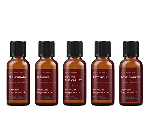 Huiles florales préférées en coffret cadeau : pack de démarrage d'huile parfumée 5x50ml