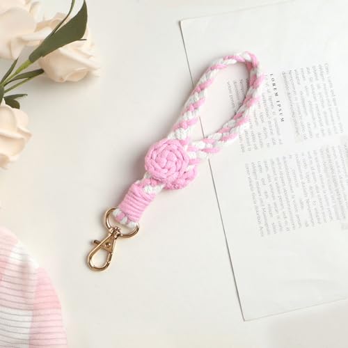Cordón de teléfono artesanal de alta resistencia con diseño de rosas 6