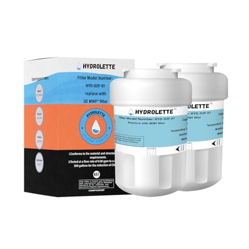 HYDROLETTE Water Filter Replacement for GE MWF, HYD-D2F-01 Compatible with SmartWater MWFP MWFA GWF BSS25JFRJWW WFC1201 RWF1060 197D6321P006 9991, 2 Pack -  FYD INDUSTRIAL LIMITED