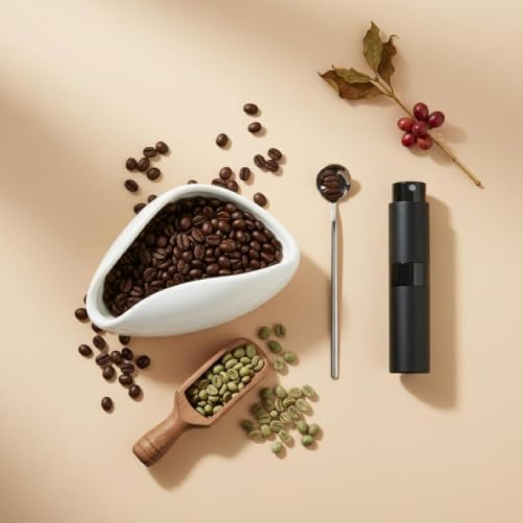 Single Dose Ceramic Coffee Bean Dosing Set, Easy Pouring Spout