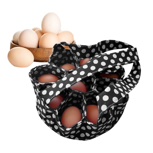 Borsa per uova, cestino per uova di gallina | Cestino portauova per la raccolta delle uova con 9 sacchetti,Contenitore per la conservazione delle uova fresche per raccoglitore di uova portatile, organ
