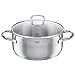 Silit Toskana Kochtopf klein 20cm, Glasdeckel, Bratentopf Induktion 2,5l, Edelstahl poliert, unbeschichtet