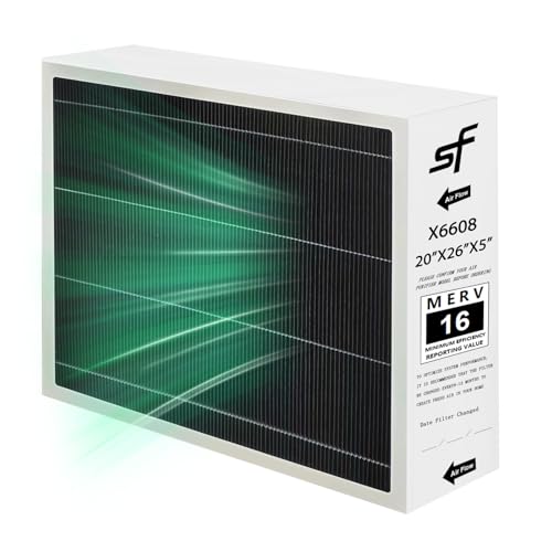 Upgrade Y6608 furnace filter, compatible with Lennox Y6608 pureair PCO3-20-16 merv 16 filter- 20 x 26 x 5, Y6604 merv 16 Filter,Access comfortable living environment 1 Pack