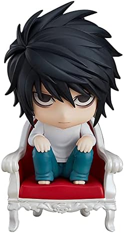Jiumaocleu Anime Death Note Figuur Standbeeld, L Figuur Model Zittend op Bank, Manga Karakter L Sculptuur Handgemaakte Collectible Desktop Decoratie Fans Verjaardagscadeaus
