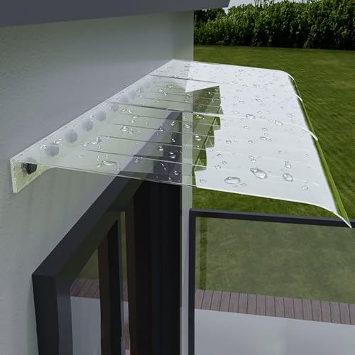 Tenda a baldacchino per esterni, impermeabile e resistente al freddo, per neve, pioggia, raggi UV, in policarbonato, per giardino e patio, 40,6 x 119,4 cm