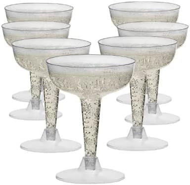 Miniatura 2 de 50 vasos de plástico de champán para eliminar cupé, copas de plástico de margarita, vasos de Martini, tazas de cóctel de plástico para fiesta, bar,