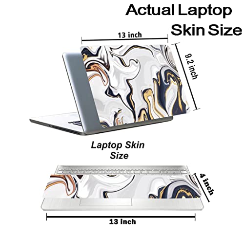 Image of Marbel D13 Top+Wrist Pad Vinyl Laptop Skin /Sticker /Cover for 13 to 13.3 Inches Laptops Laminated-Removable-HD Quality Compatible for Hp-Dell-Sony-Lenovo-Asus etc.(13x9.2 Inches)
