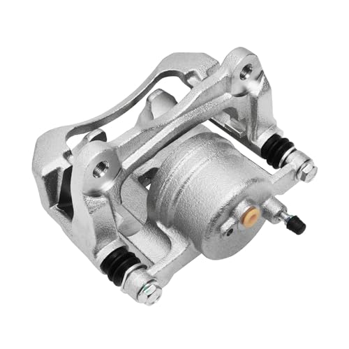 Image of Detroit Axle - Front Left Brake Caliper for 2003-2008 Pontiac Vibe | Toyota Corolla Matrix Disc Brake Caliper w /Bracket 2004 2005 2006 2007 Replacement Driver Side Assembly
