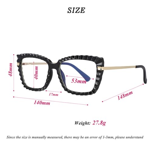 Lunettes œil de chat avec monture en cristal à coupe ciselée - 2