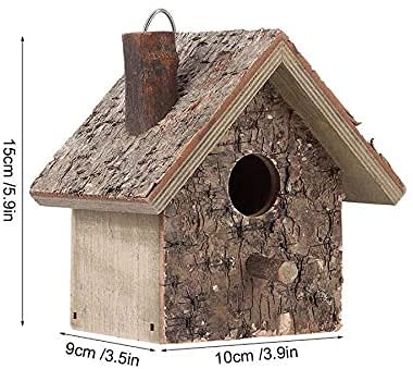 Nidos De Pájaros Nido De Loro Casa de pájaros al Aire Libre, jardín, Patio, decoración Colgante, Manualidades, casa de pájaros de Madera, Nido, Jaula de Nido de pájaro Hecha a Mano 8